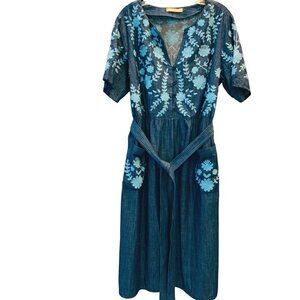 Wayward Fancies womens dress embroidery detail chest 40 expensive brand